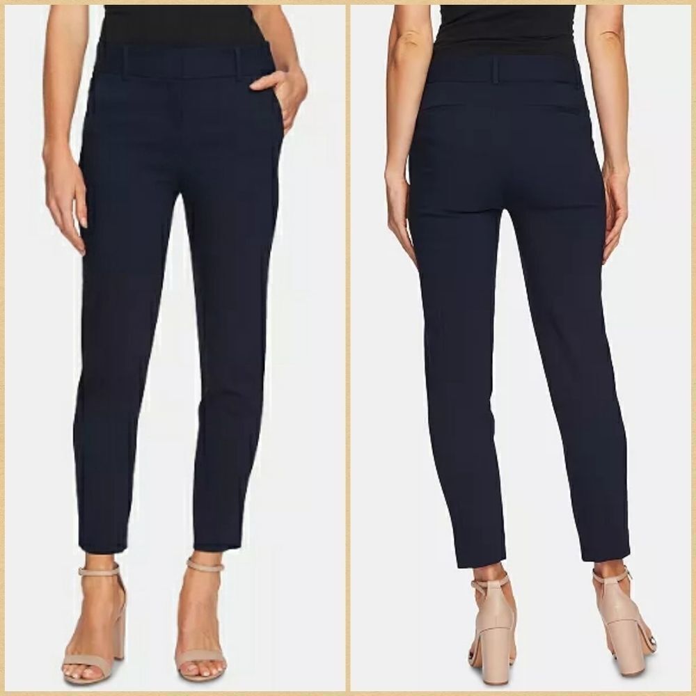 CeCe Stretch Twill Straight-Leg Pants Size 2